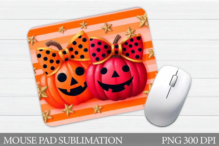 Halloween Pumpkin Mouse Pad. Halloween Mouse Pad Design