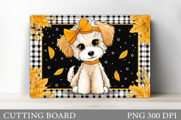 Fall Dog Cutting Board. Fall Cutting Board Design example image 1