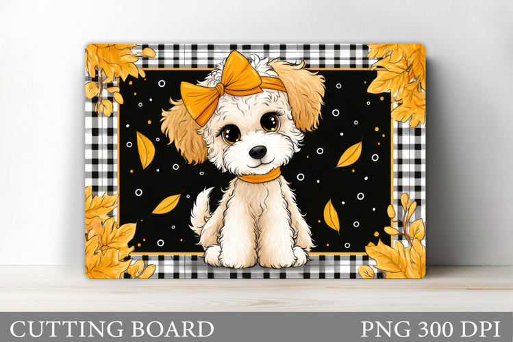 Fall Dog Cutting Board. Fall Cutting Board Design