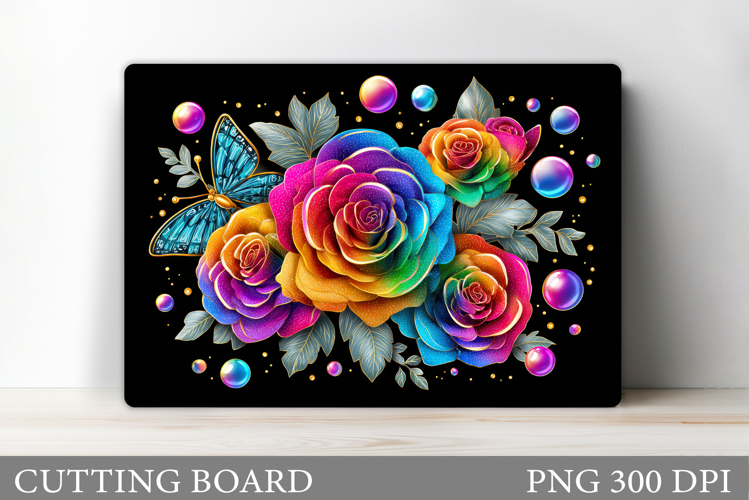 Roses Cutting Board. Flowers Cutting Board Sublimation