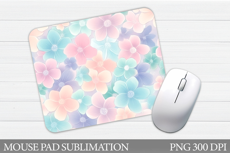 Flowers Mouse Pad Sublimation. Floral Mouse Pad Design