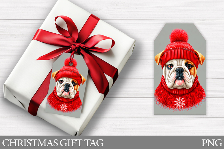 Christmas Gift Tag Design. Christmas Dog Gift Tag Printable