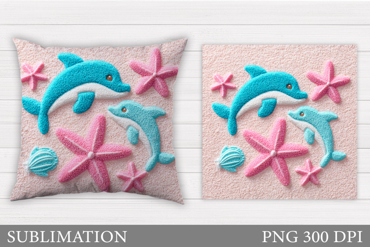Dolphin Pillow Sublimation. Dolphin Sublimation