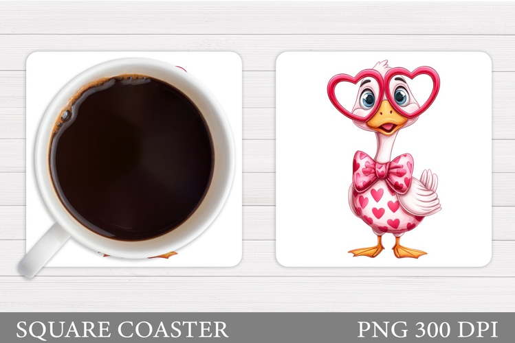 Valentines Goose Coaster. Valentines Coaster Design