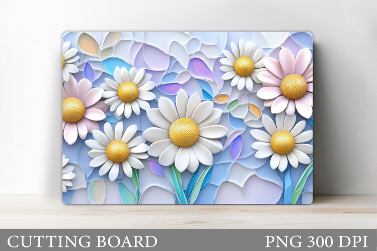 Daisy Flowers Cutting Board. Flowers Kitchen Cutting Design