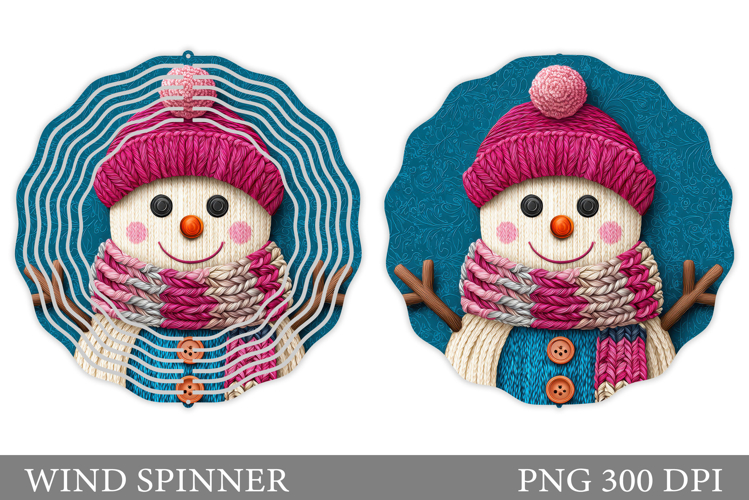 Christmas Wind Spinner. Cute Snowman Wind Spinner Design