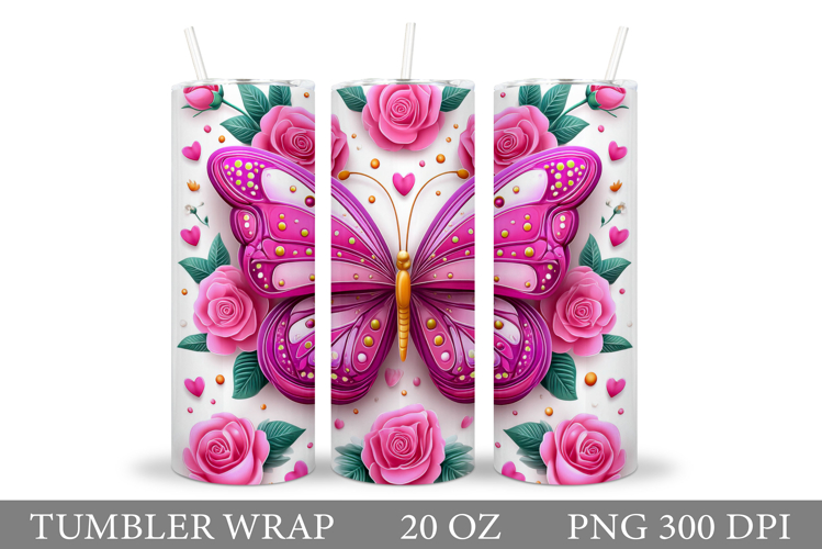 Butterfly Tumbler Sublimation. Butterfly Sublimation