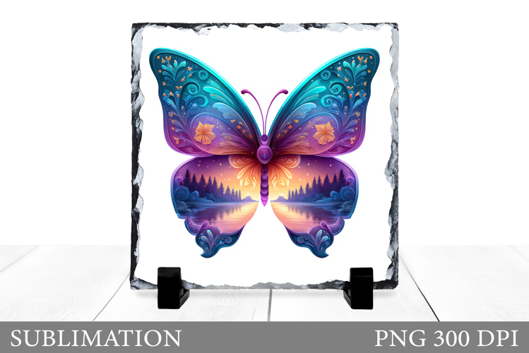 Butterfly Sublimation. Butterfly Slate Sublimation