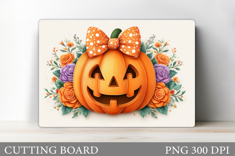 Halloween Cutting Board. Pumpkin Cutting Board Sublimation