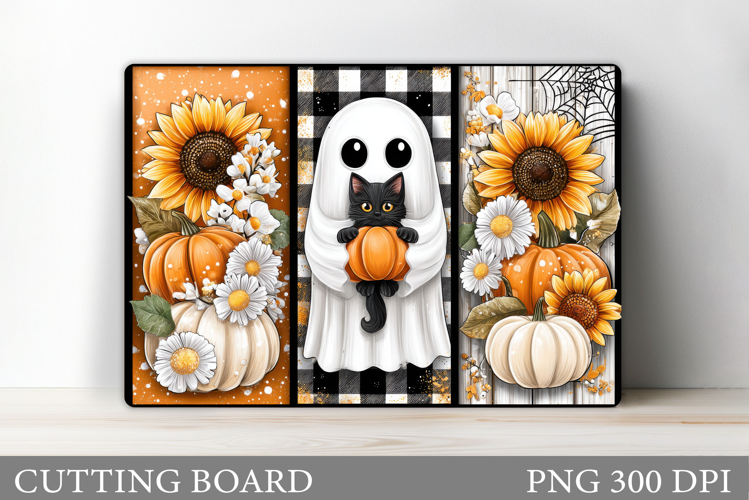 Ghost Cutting Board Sublimation. Halloween Cutting Board