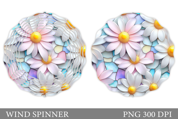 Daisy Flowers Wind Spinner. Flowers Wind Spinner Design
