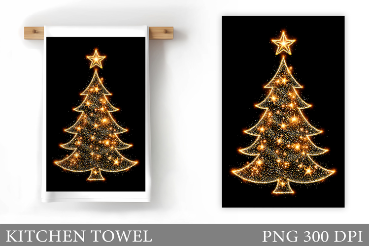 Christmas Tree Kitchen Towel. Christmas Kitchen Towel Design