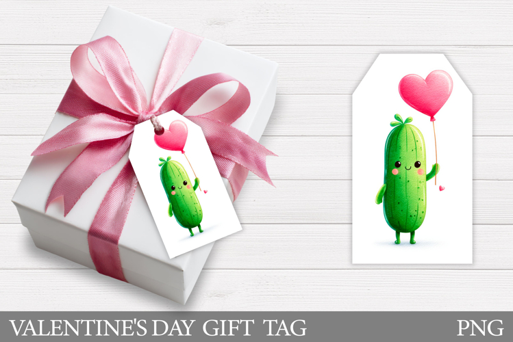 Valentines Pickle Gift Tag. Valentine Gift Tag Printable