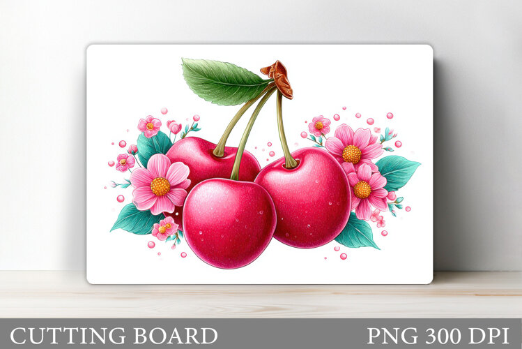 Cherry Cutting Board. Berries Cutting Board Sublimation example image 1