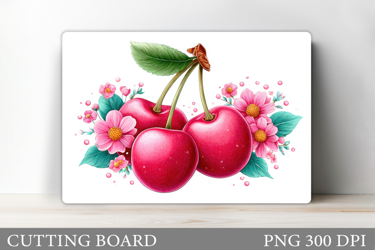 Cherry Cutting Board. Berries Cutting Board Sublimation