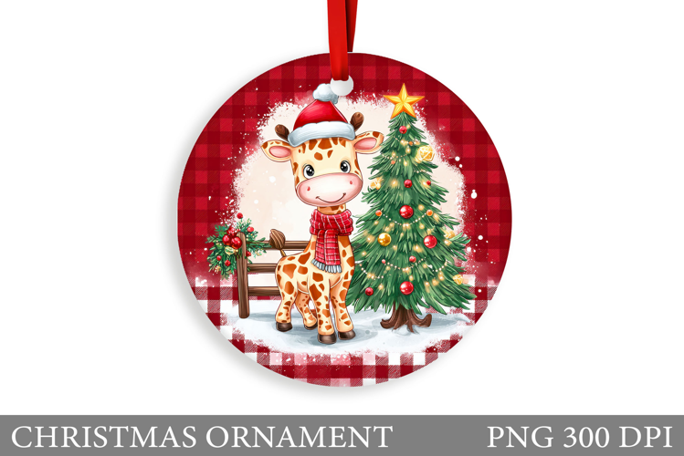 Cute Giraffe Christmas Ornament. Christmas Ornament Design