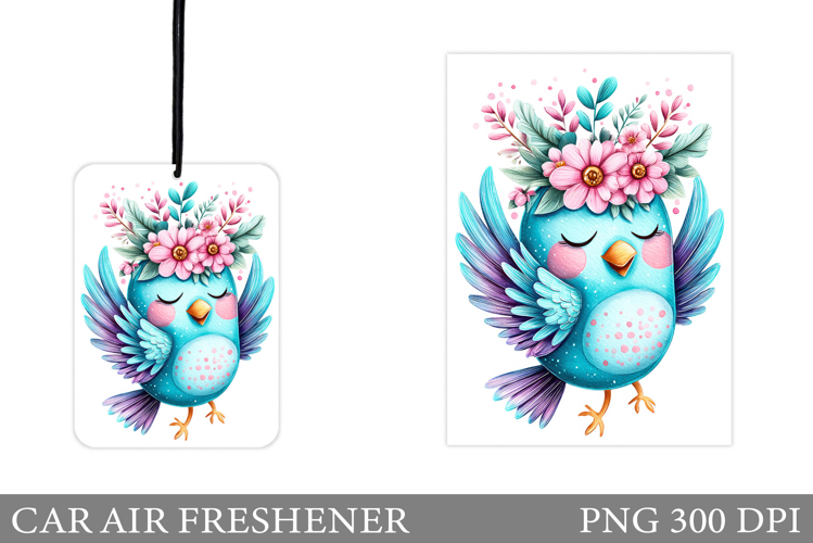Bird Car Air Freshener. Flowers Car Air Freshener Design