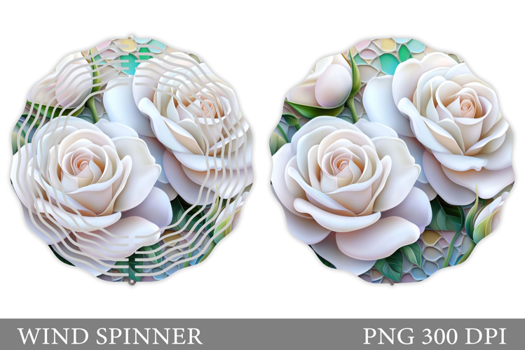 Roses Wind Spinner Design. Flowers Wind Spinner Sublimation