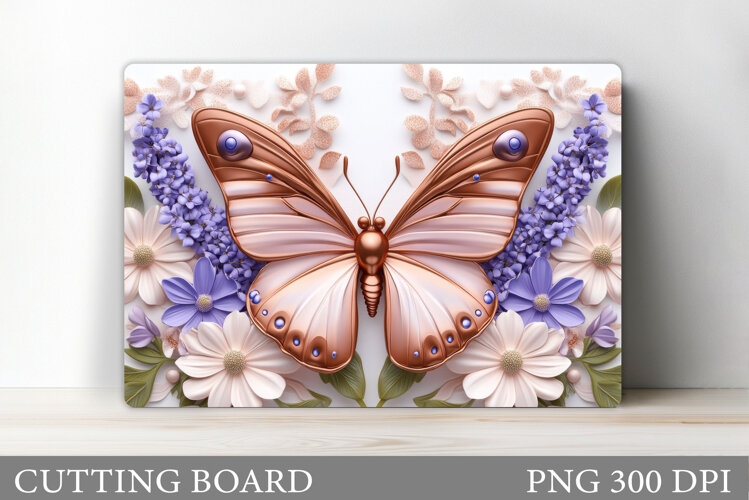 Butterfly Cutting Board Design. Butterfly Sublimation example image 1