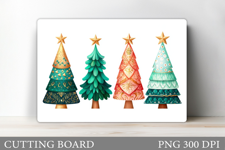 Christmas Tree Cutting Board Design. Kitchen Cutting Board