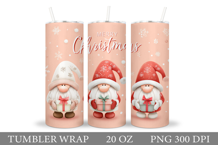 Christmas Gnome Tumbler. Christmas Tumbler Sublimation