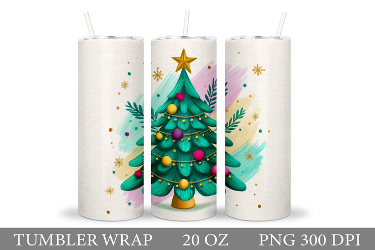 Christmas Tree Tumbler Sublimation. Christmas Tumbler Design
