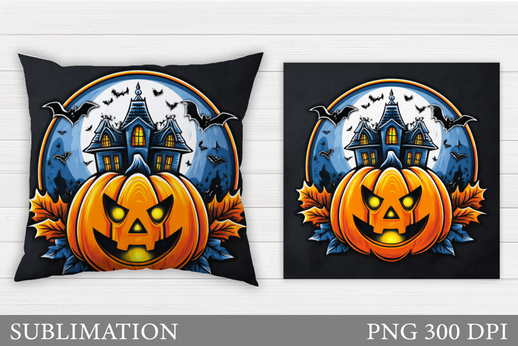 Halloween Pumpkin Pillow. Halloween Pillow Sublimation
