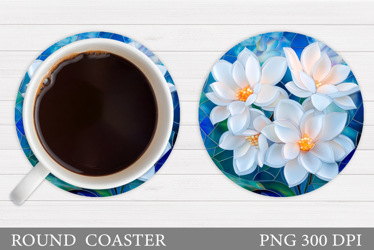 Floral Coaster Design. Flowers Coaster Sublimation