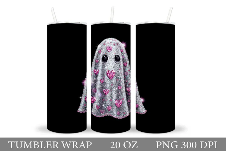 Ghost Tumbler Sublimation. Halloween Tumbler Design