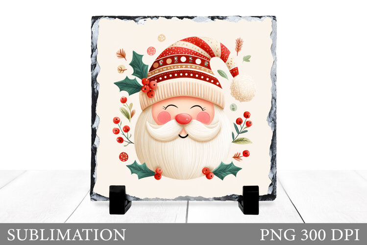 Santa Claus Slate Design. Christmas Slate Sublimation example image 1