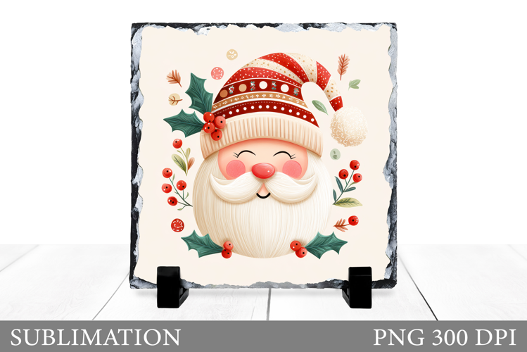 Santa Claus Slate Design. Christmas Slate Sublimation