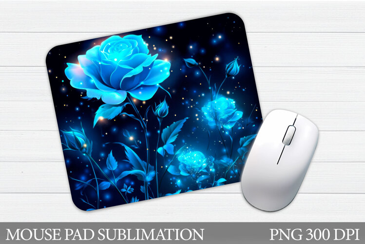 Roses Mouse Pad Sublimation. Flowers Mouse Pad Design example image 1