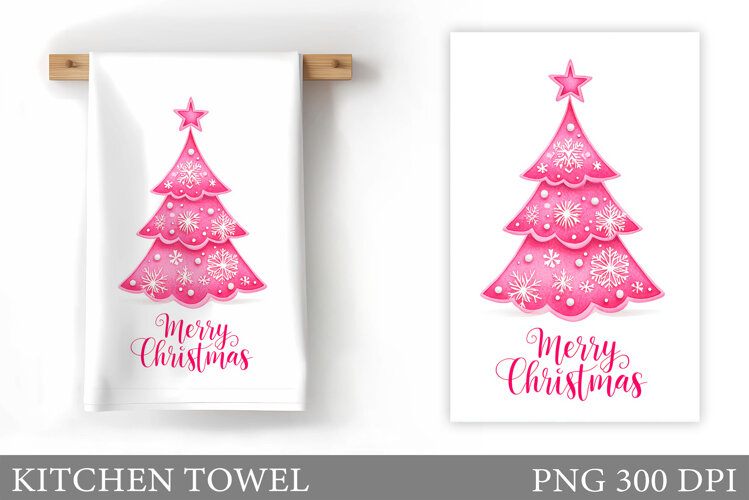 Christmas Tree Kitchen Towel. Christmas Deer Kitchen Towel example image 1
