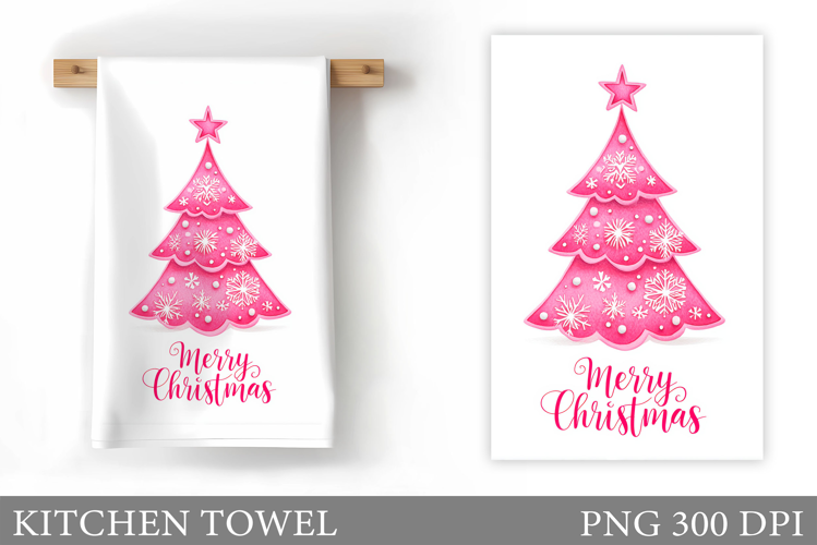 Christmas Tree Kitchen Towel. Christmas Deer Kitchen Towel