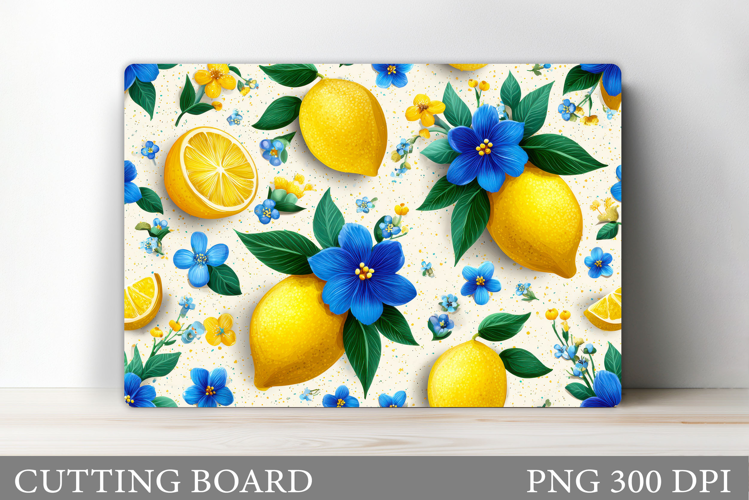 Lemons Cutting Board. Fruits Cutting Board Sublimation