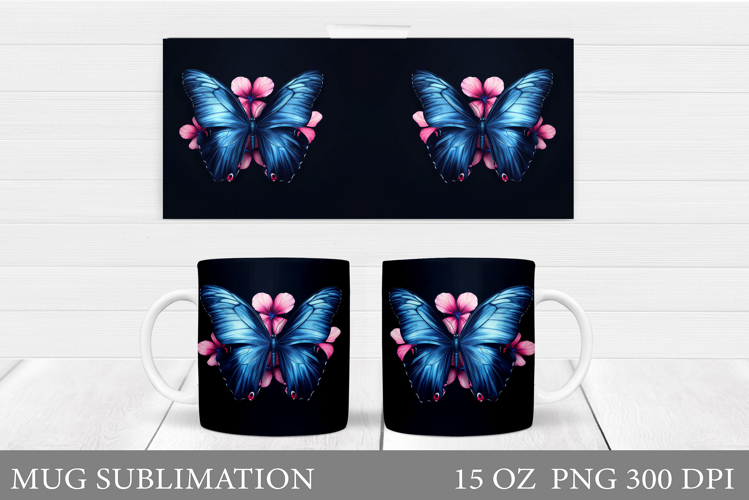Butterfly Mug Design. Butterfliy Mug Sublimation