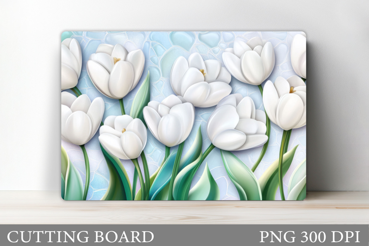 Tulips Cutting Board Design. Flowers Kitchen Cutting Board