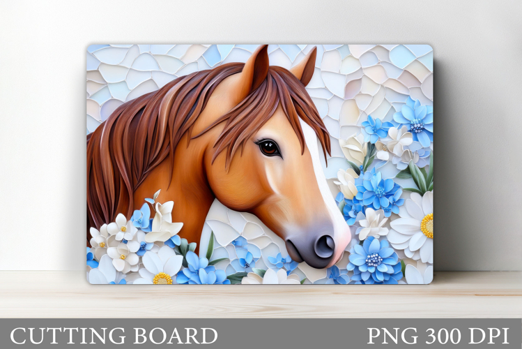 Horse Cutting Board Design. Horse Sublimation