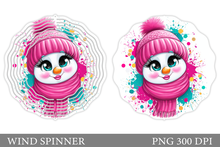 Cute Snowman Wind Spinner. Christmas Wind Spinner Design