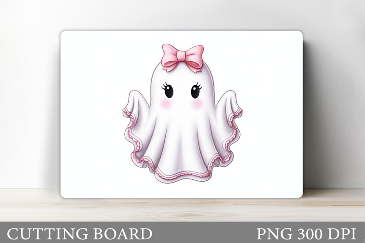 Ghost Cutting Board Sublimation. Halloween Cutting Board