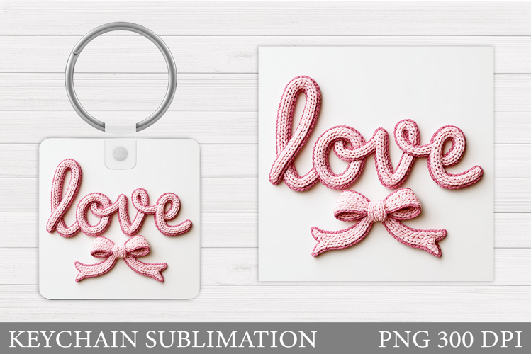 Love Keychain Design. Valentine Keychain Sublimation