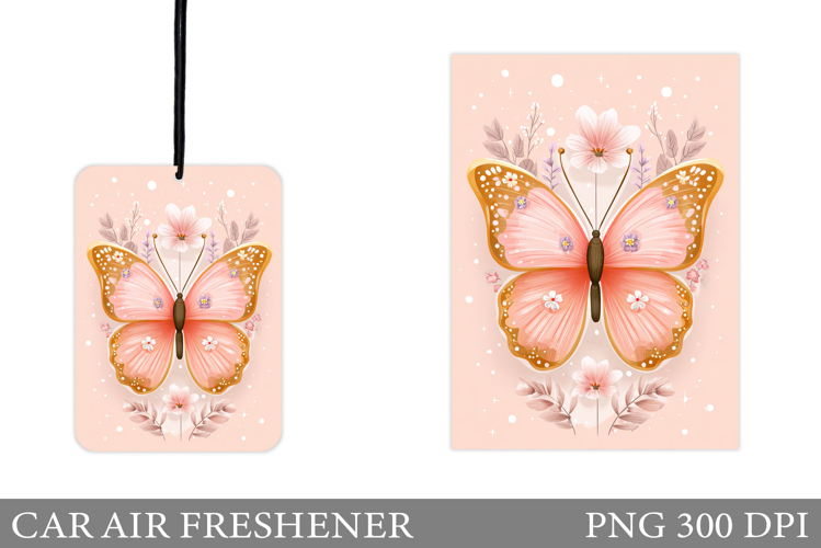 Butterfly Car Air Freshener Design. Butterfly Sublimation