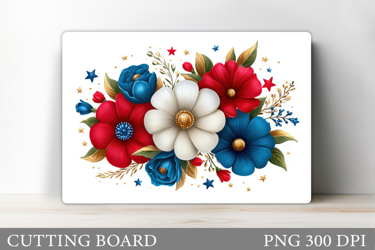 Flowers Cutting Board. Floral Cutting Board Sublimation