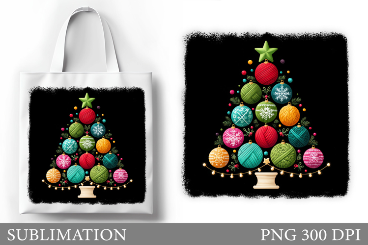 Crochet Christmas Tree Tote Bag. Christmas Tote Bag Design