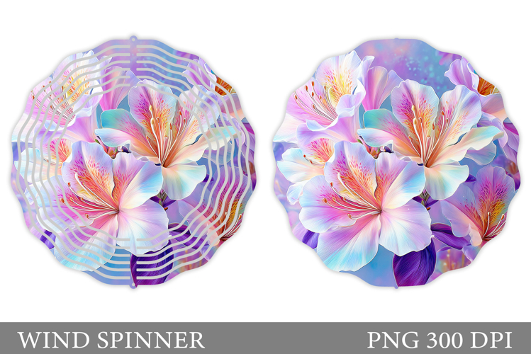 Floral Wind Spinner Sublimation. Flowers Wind Spinner Design