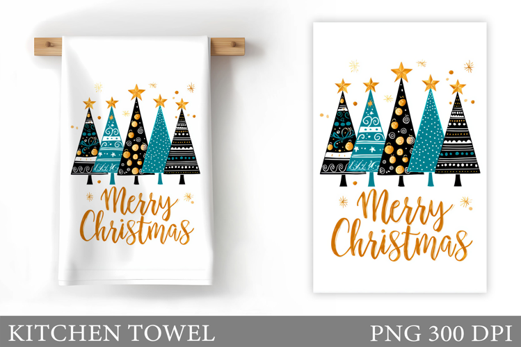 Christmas Tree Kitchen Towel. Christmas Kitchen Towel Design