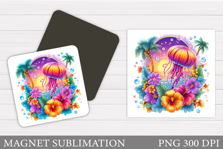 Jellyfish Magnet Sublimation. Jellyfish Sublimation example image 1