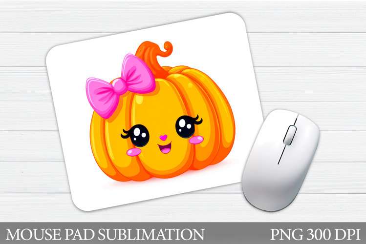 Cute Pumpkin Mouse Pad. Halloween Pumpkin Mouse Pad Design