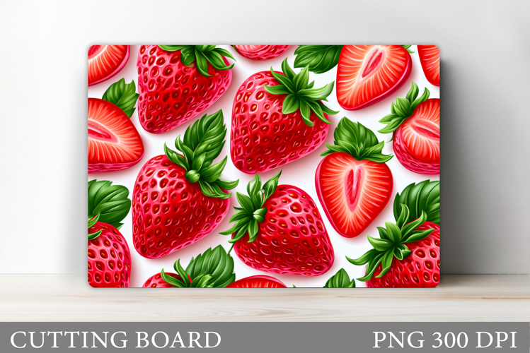 Strawberry Cutting Board. Berry Kitchen Cutting Board