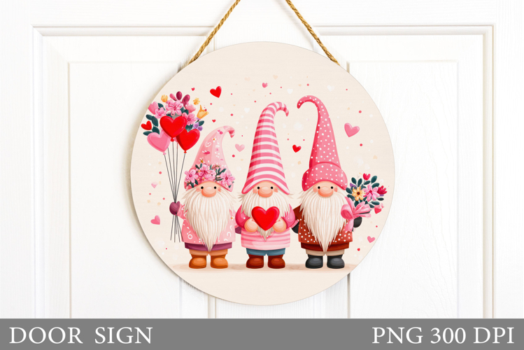 Valentines Gnome Door Sign. Valentines Door Sign Design